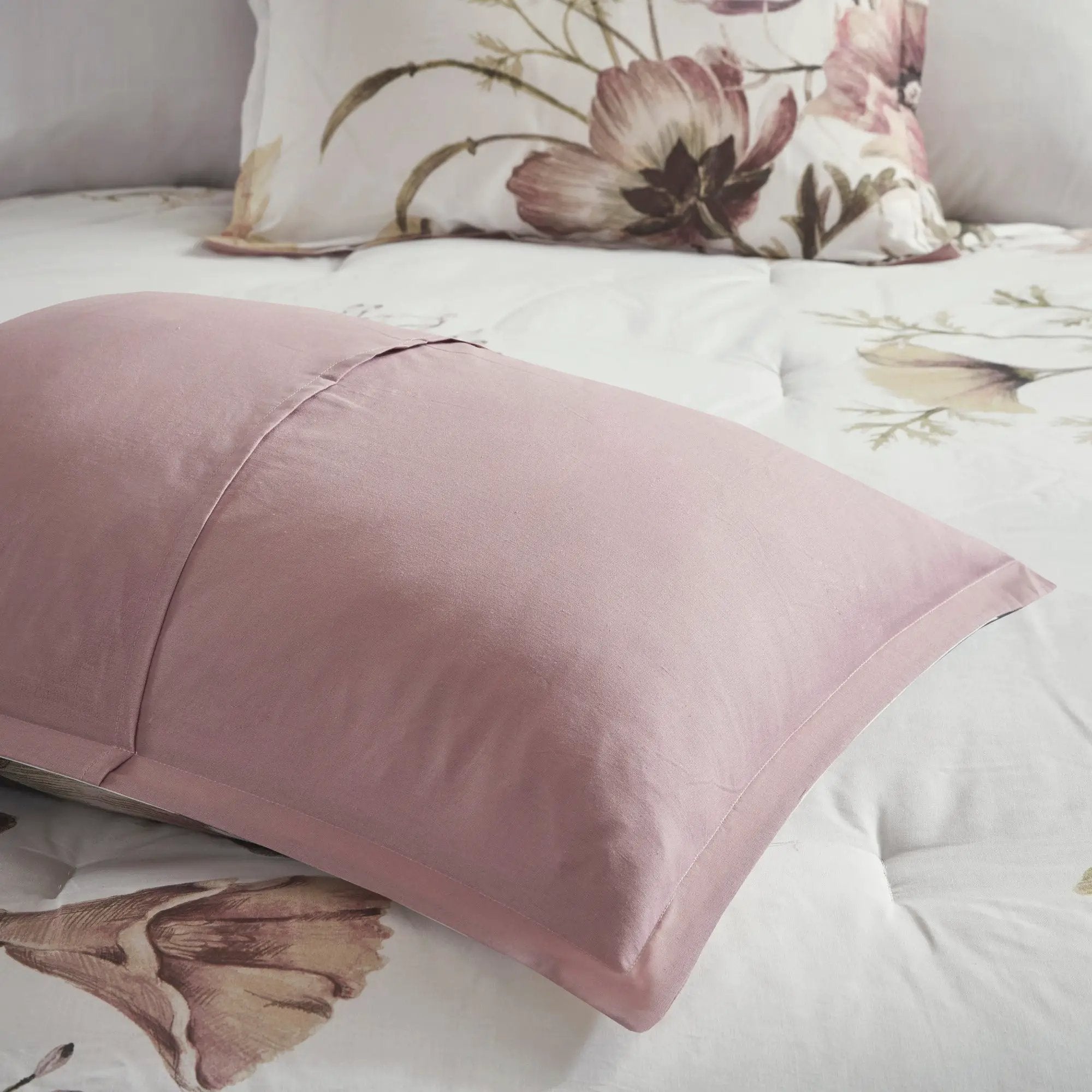 8 Piece Cotton Printed Comforter Set Blush California King by HouseOfZazla