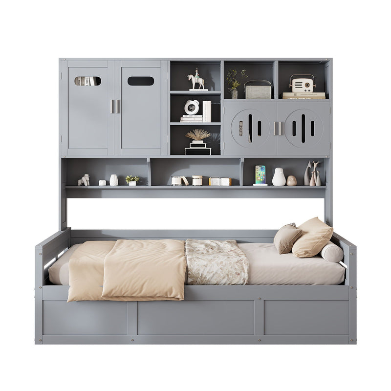 Daybed With All-In-One Cabinet And Shelf by HouseOfZazla