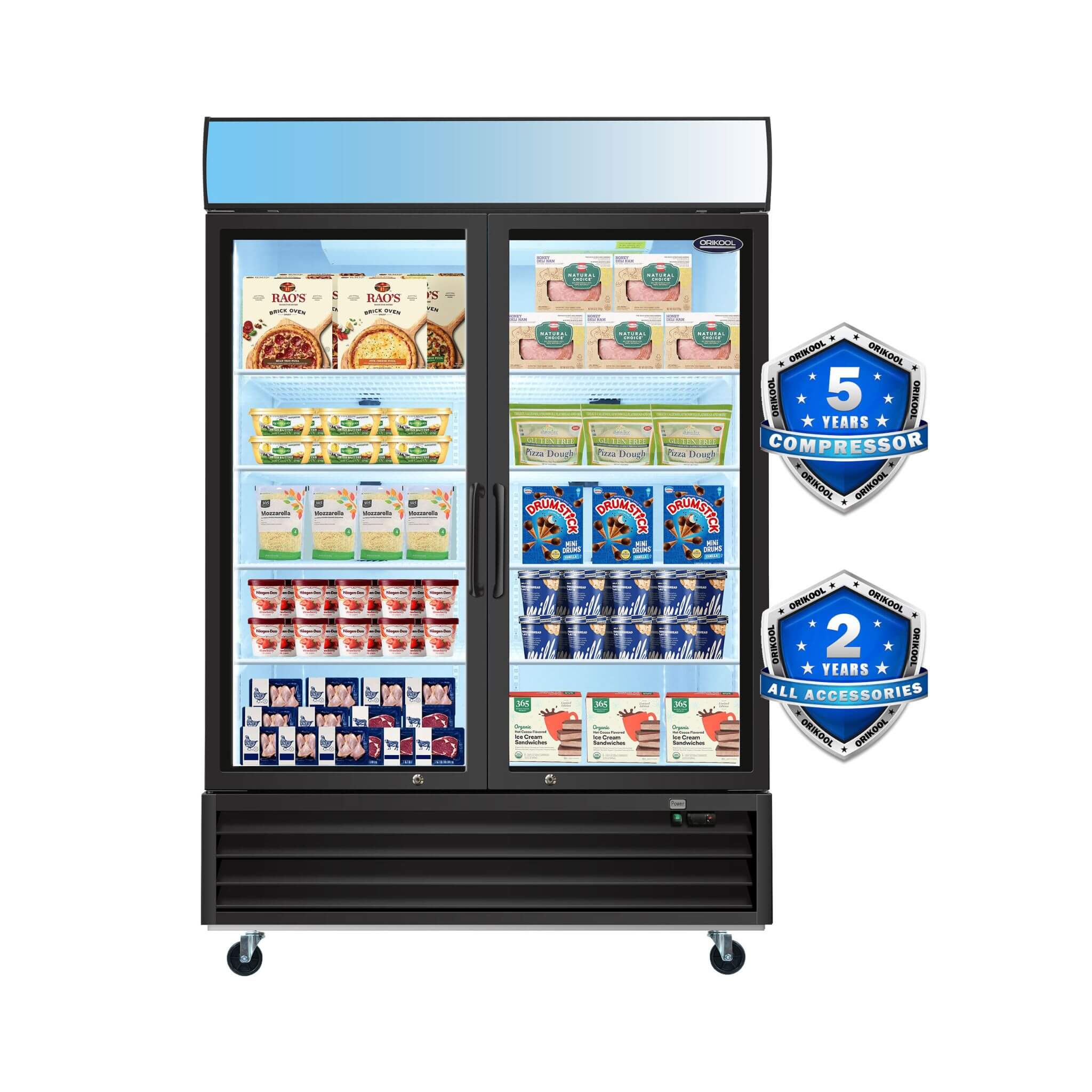 44.7 Cu.Ft Commercial Glass Door Merchandiser Freezer With LED Display (SAK39478) by SAKSBY WHOLESALE