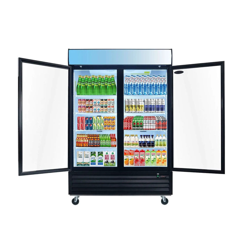44.7 Cu.Ft Double-Door Commercial Display Merchandising Refrigerator (SAK54692) by SAKSBY WHOLESALE