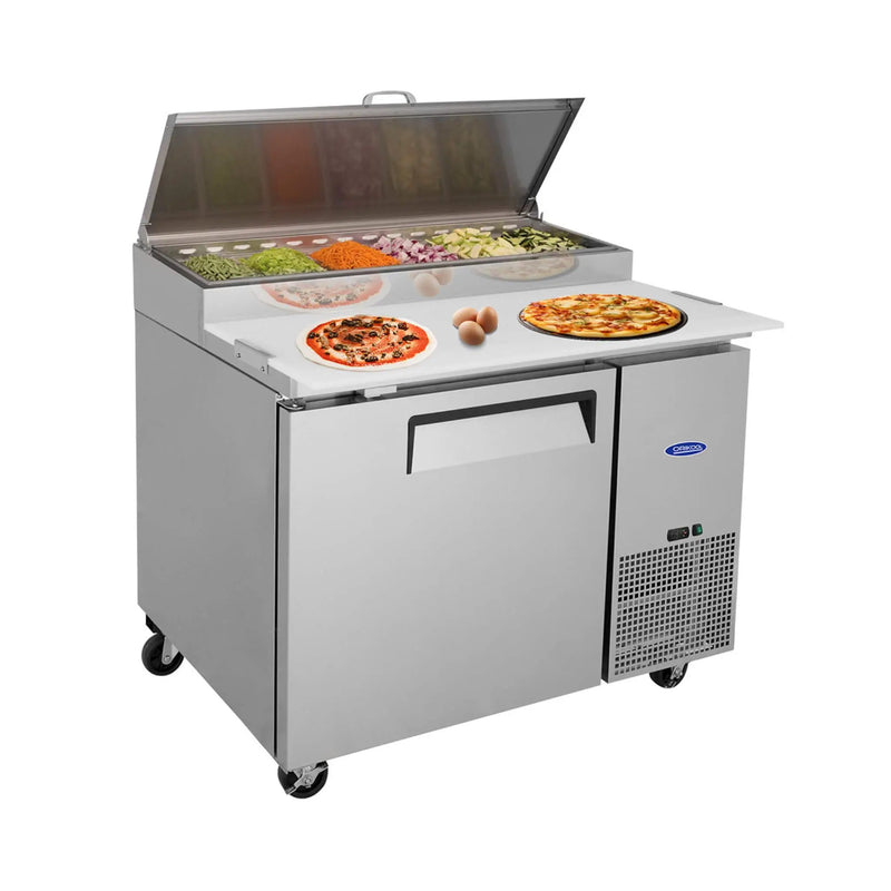 44-Inch Commercial Pizza Prep Table With Built-In 11 Cu.Ft Refrigerator (SAK09621) by SAKSBY WHOLESALE