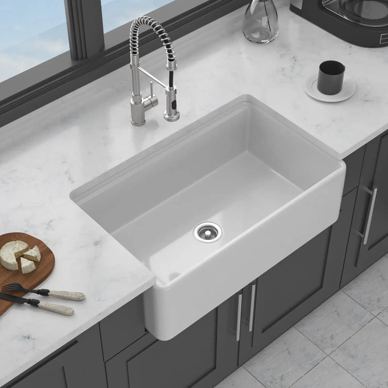 Kitchen Sink Workstation, Single Bowl - White by HouseOfZazla