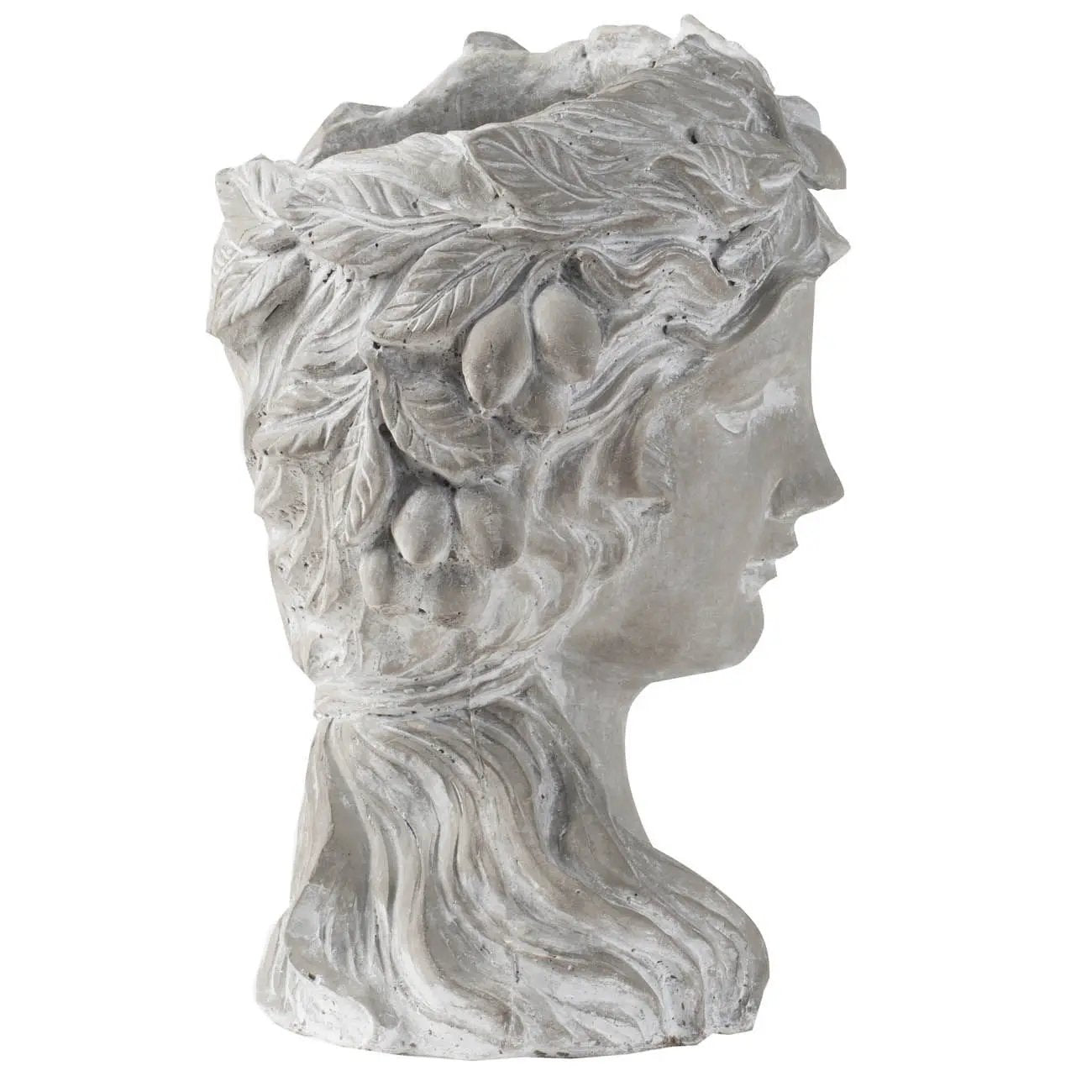 Cement Bust Wall Planter Indoor Outdoor Home Garden Decor, 8 - Gray by Unique Piece Furniture