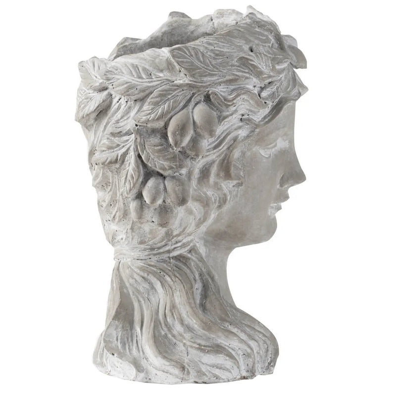 Cement Bust Wall Planter Indoor Outdoor Home Garden Decor, 8 - Gray by HouseOfZazla