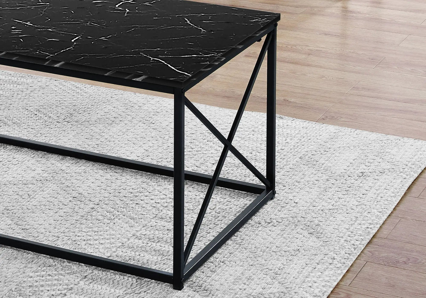 Table Set, Coffee, End, Side, Accent, Living Room, Marble Look Laminate, Contemporary & Modern (Set of 3) by Unique Piece Furniture