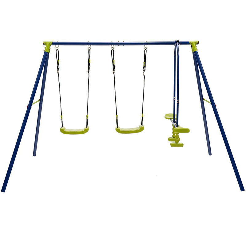 440 Pounds Kids Swing Set with Two Swings and One Glider by DirectDeals