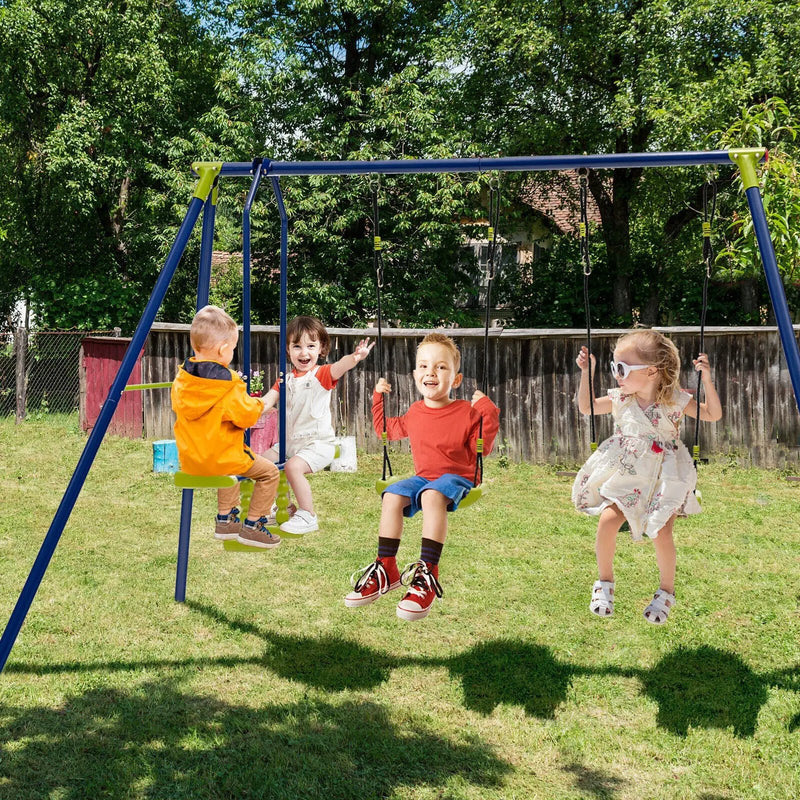 440 Pounds Kids Swing Set with Two Swings and One Glider by DirectDeals