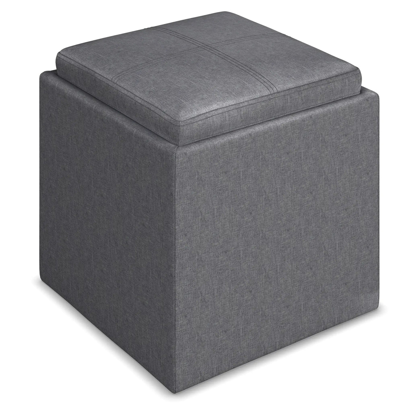 Rockwood - Upholstered Cube Storage Ottoman With Tray by Unique Piece Furniture