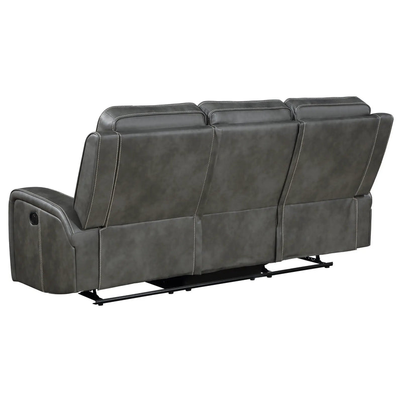 Raelynn 3-piece Upholstered Reclining Sofa Set Grey by Unique Piece Furniture