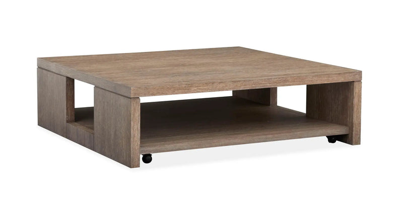 Cypress - Square Cocktail Table With Casters - Spiced Brown by Unique Piece Furniture