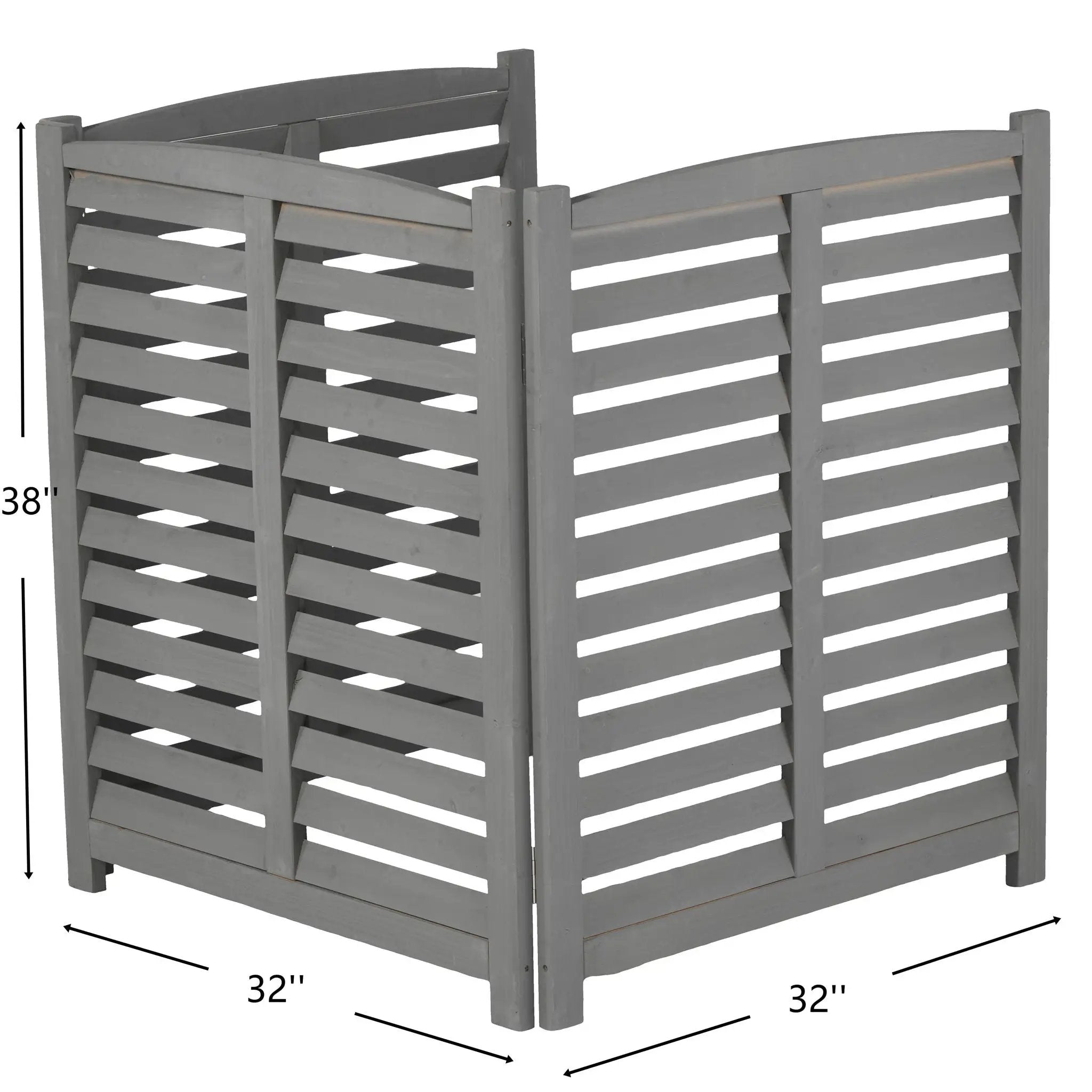 3 Panel Outdoor Wooden Air Conditioner Fence by HouseOfZazla