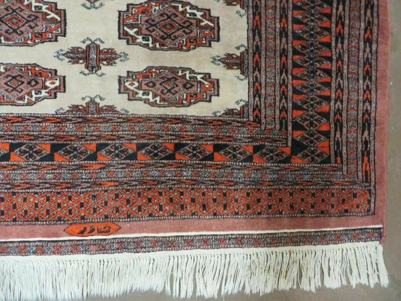 4' X 6' Vintage Handmade Bokhara Turkoman Pakistan Wool Rug Carpet Nice by Jewel Rugs