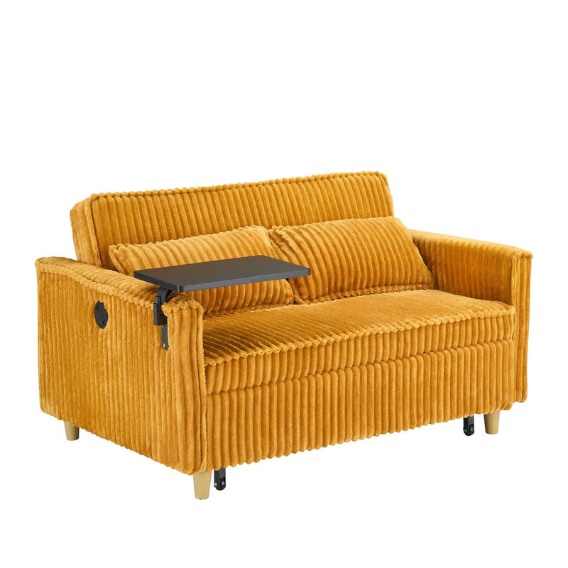 Pull Out Sofa With Movable Tabletop And USB Ports by Unique Piece Furniture