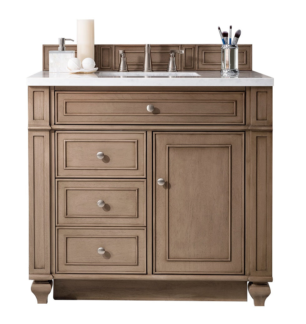 James Martin Bristol 36" Single Bathroom Vanity, Whitewashed Walnut, view 14