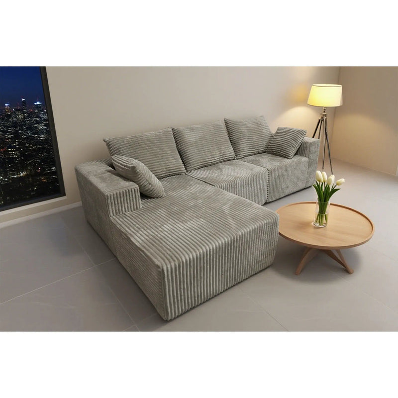 Corner Combination Sofa Sectional Couch With Soft Fabric by HouseOfZazla