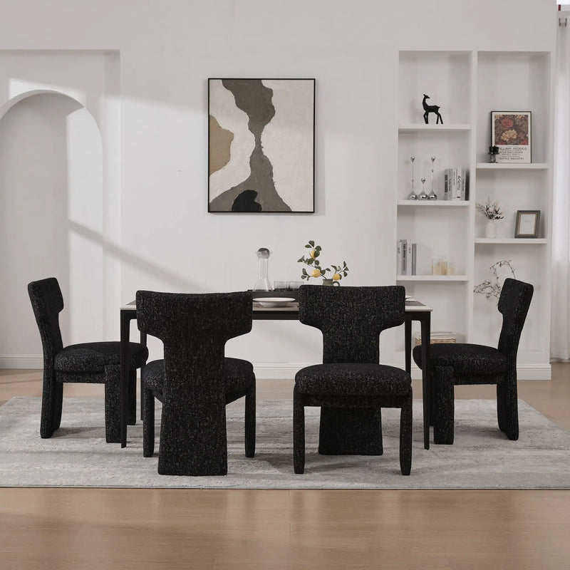 Armless Curved Back Accent Chairs by Unique Piece Furniture