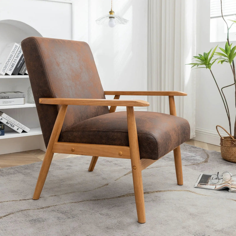 Wide Arm Chair - Light Brown by HouseOfZazla