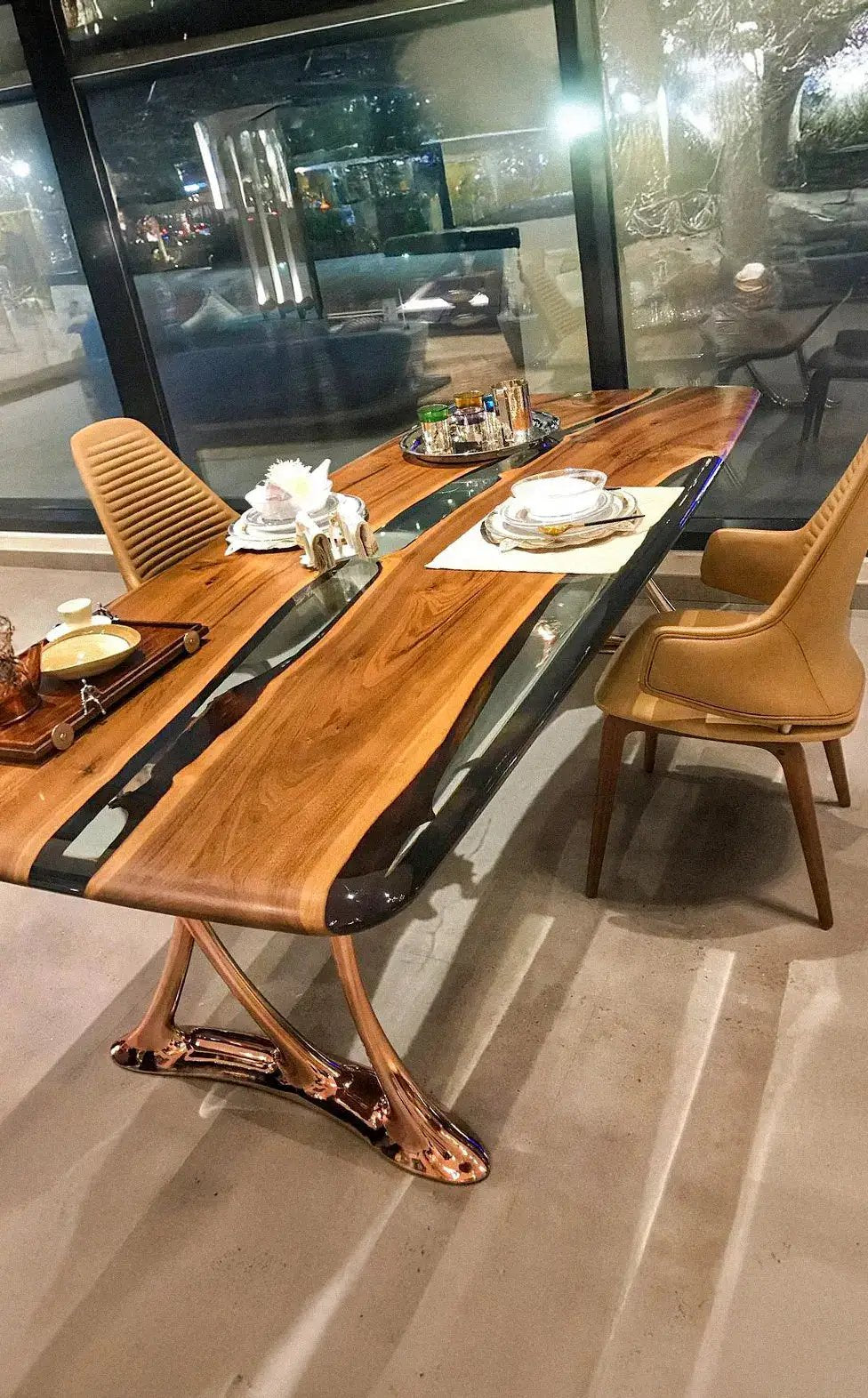 Custom Epoxy Resin Dining Room Table | Osso Dining Table, photo 4 of 20