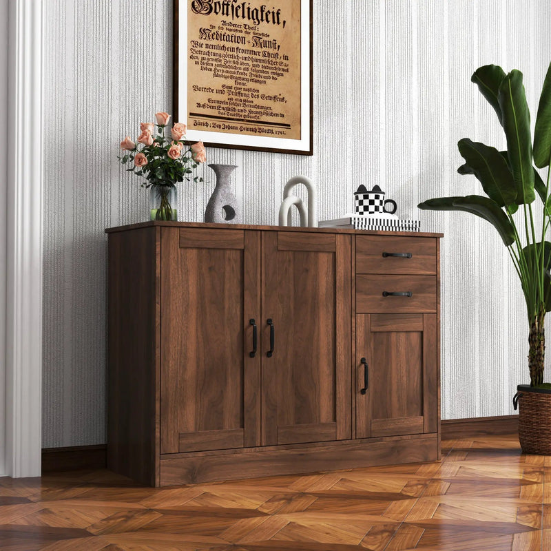 Modern Wood Buffet Sideboard with 2 Doors, 1 Storage & 2 Drawers by HouseOfZazla