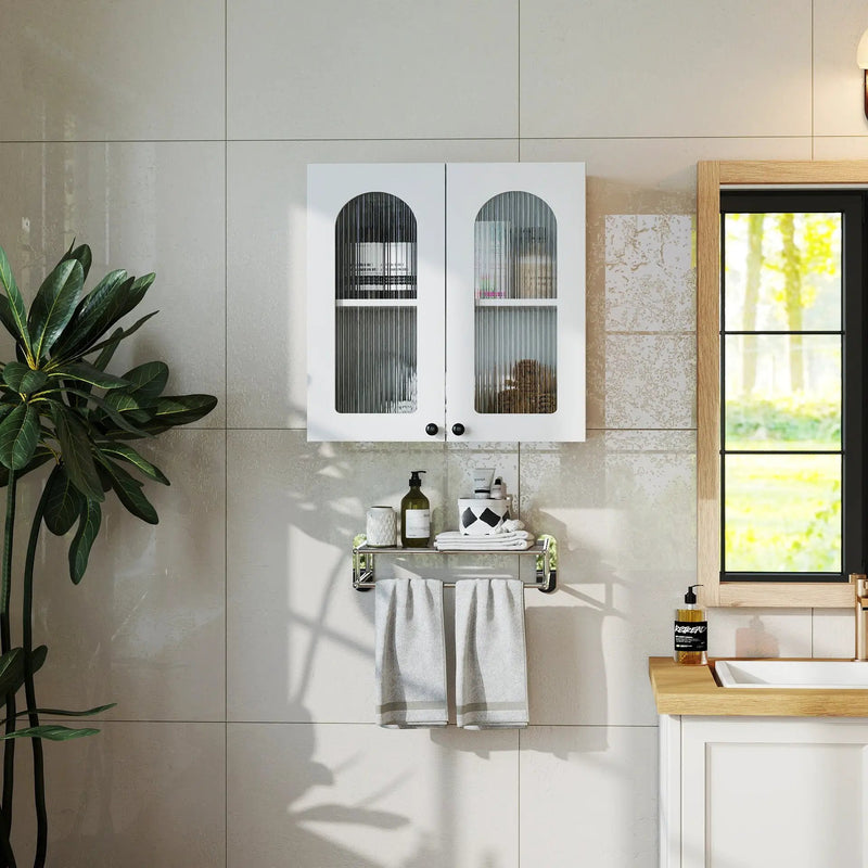 Wall Cabinet with Arched Glass Door and Adjustable Shelves by HouseOfZazla