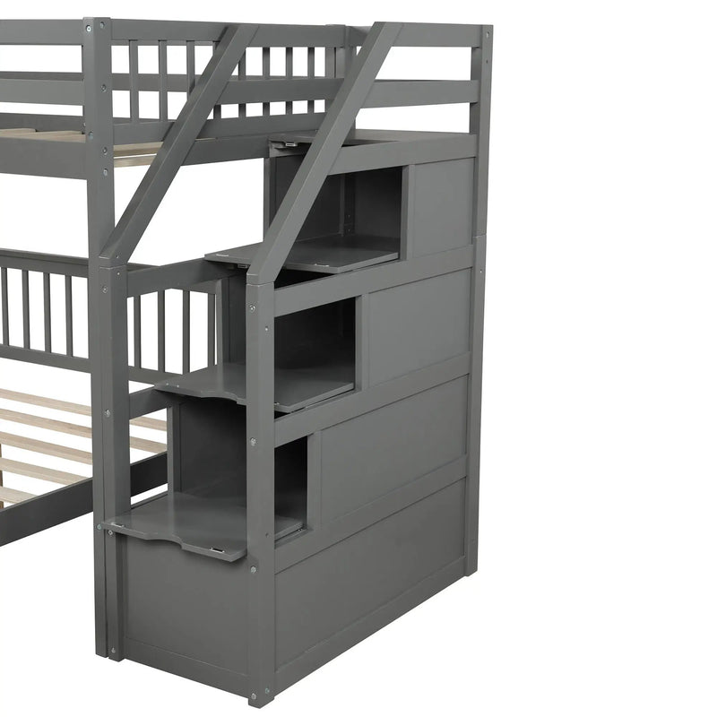 Loft Bed With Staircase And Storage