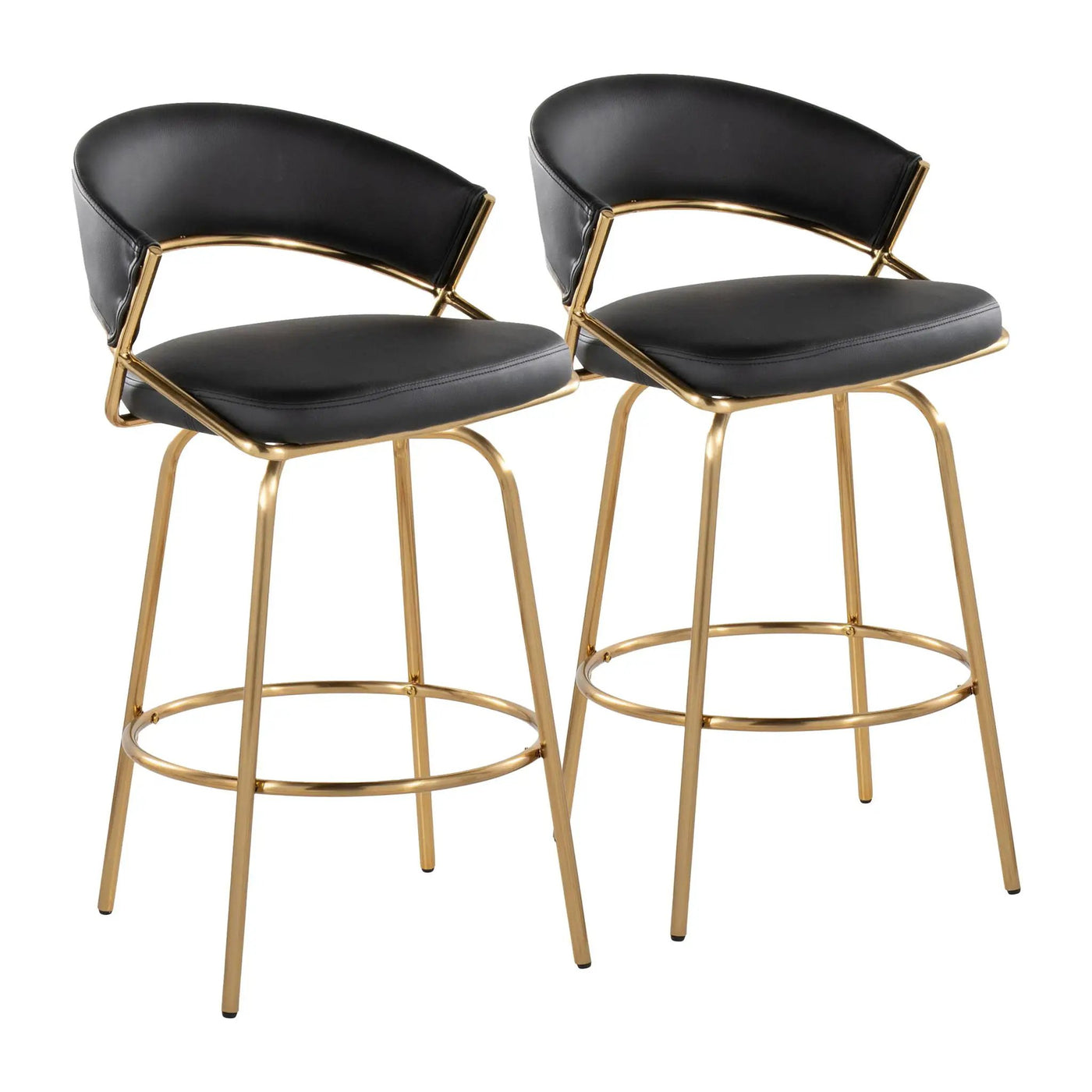 Jie - Glam Fixed Height Counter Stool (Set of 2) by HouseOfZazla