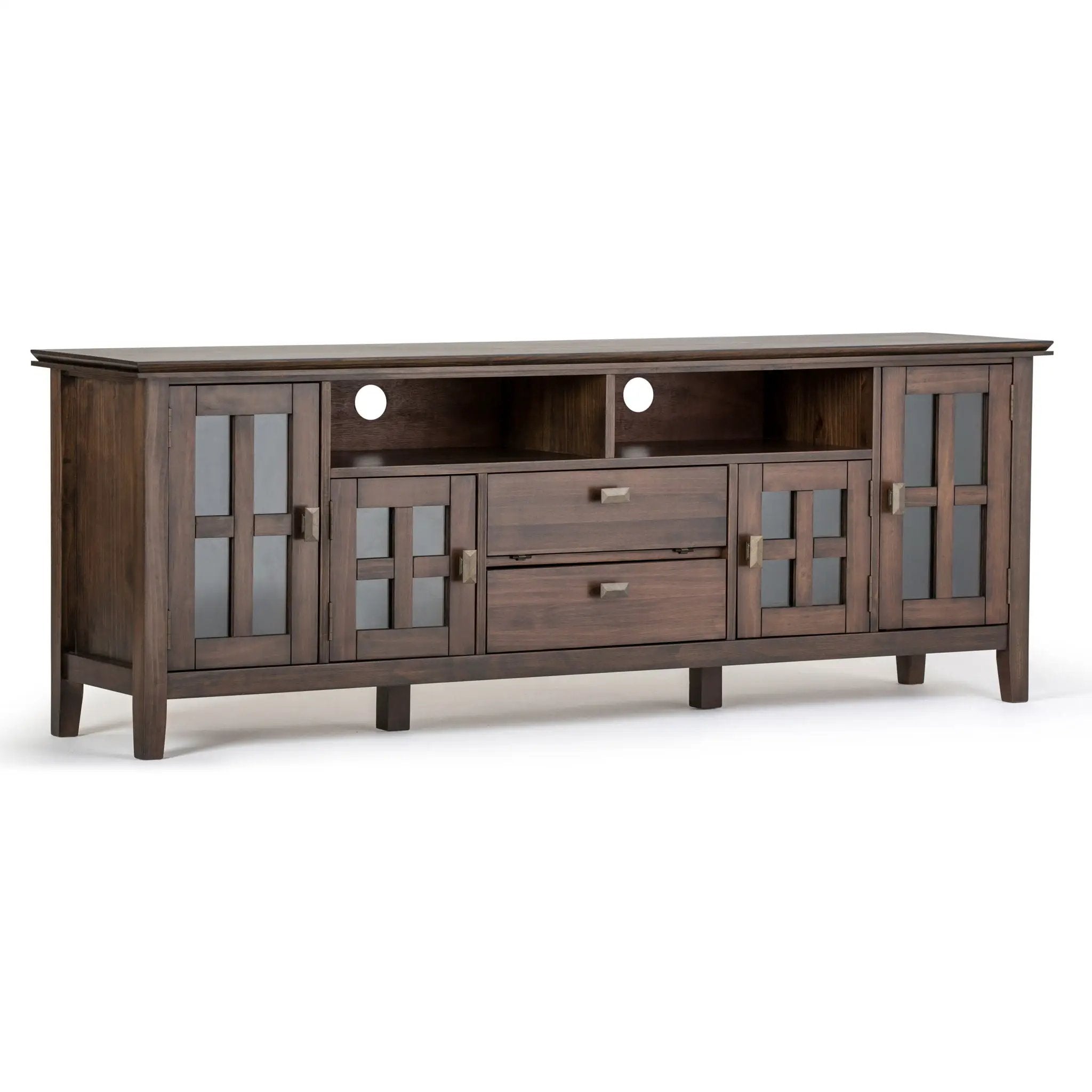 Artisan - TV Media Stand - Natural Aged Brown by HouseOfZazla