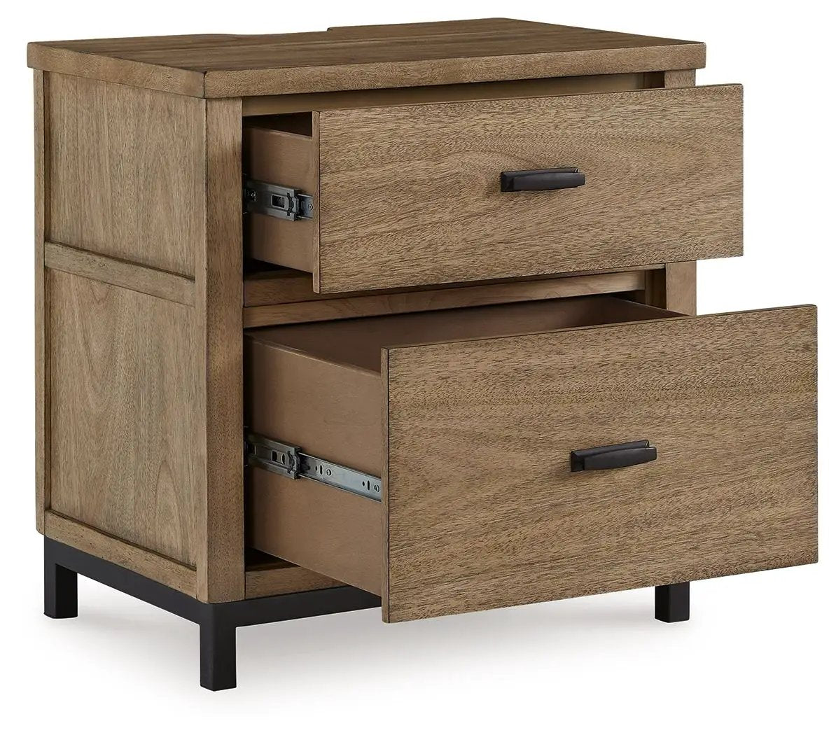 Tomtyn - Two Drawer Night Stand - Light Brown by Unique Piece Furniture