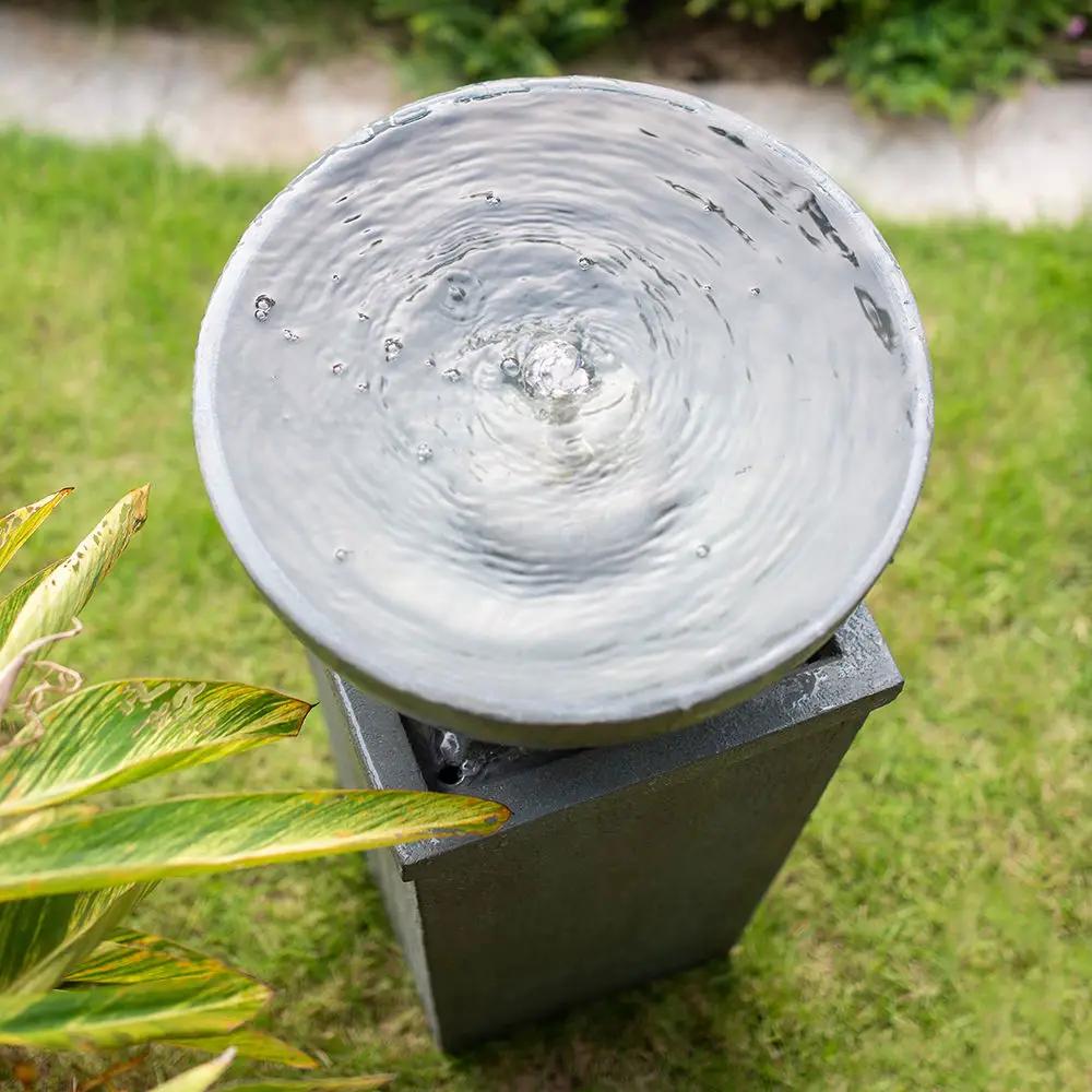 Zen Bowl Water Fountain, Outdoor Bird Feeder / Bath Fountains, Relaxing Water Feature For Garden by Unique Piece Furniture