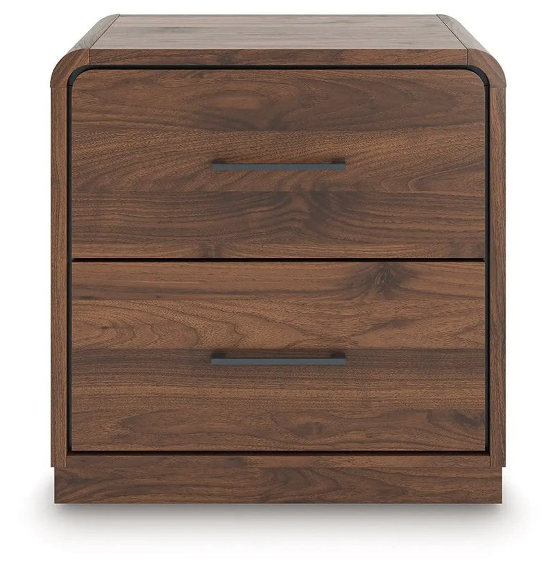 Fortlorn - Two Drawer Night Stand - Walnut Brown by Unique Piece Furniture