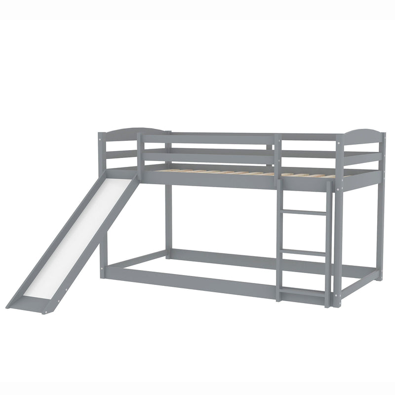 Durable Bunk Bed With Convertible Slide And Ladder