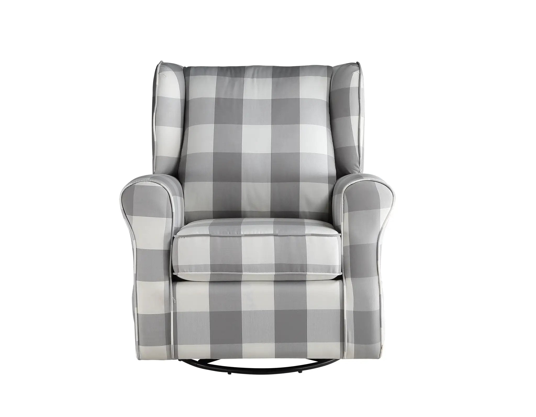 Patli - Glider Chair With Swivel - Gray / White by Unique Piece Furniture
