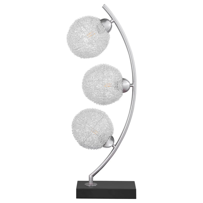 Claudia 30-inch Woven Spherical Metal Table Lamp Black by Unique Piece Furniture