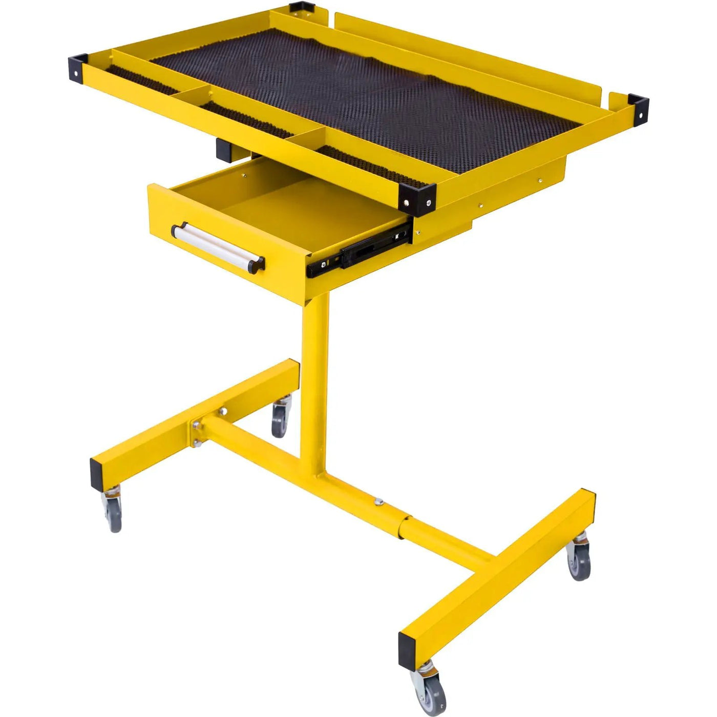 Adjustable Tear Down Work Table With Drawer For Garages, Repair Shops, And Diy, Portable, (4) 2.5" Swivel Casters, 220 Pound Capacity, Rubber Corners, Heavy Duty Steel by HouseOfZazla