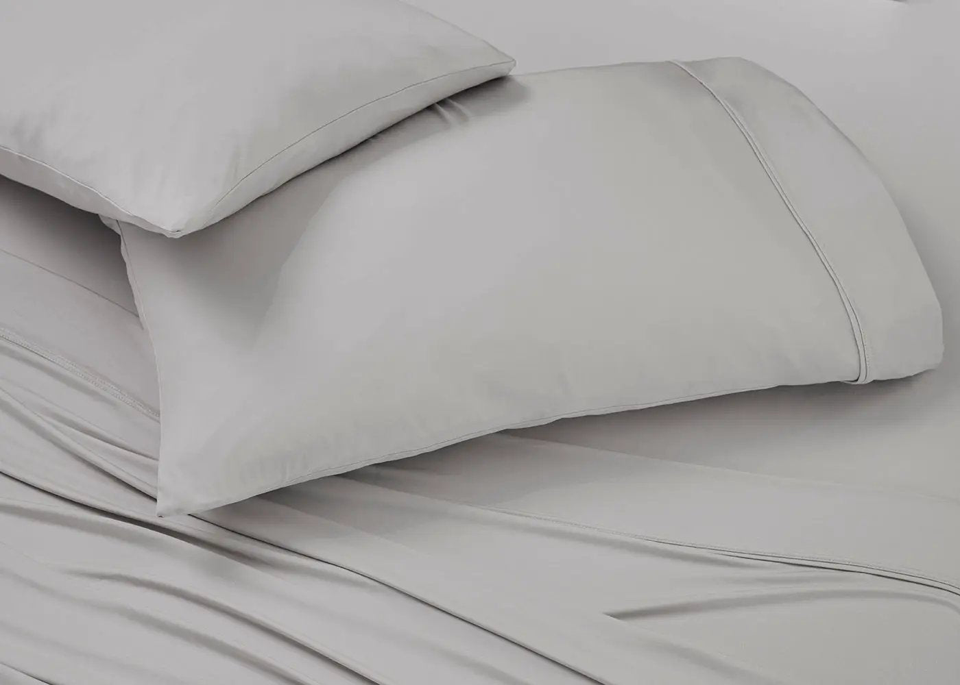 BedGear Vertex Sheet Set, Light Grey, Split King / Split Cal King by HouseOfZazla