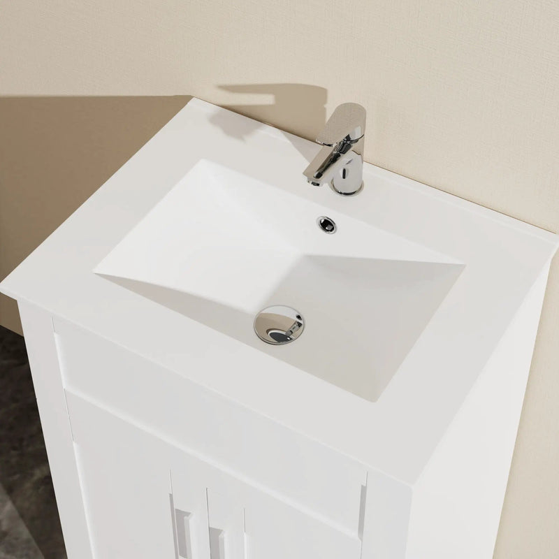 Sink Bathroom Vanity Laundry Cabinet Combo - White by Unique Piece Furniture