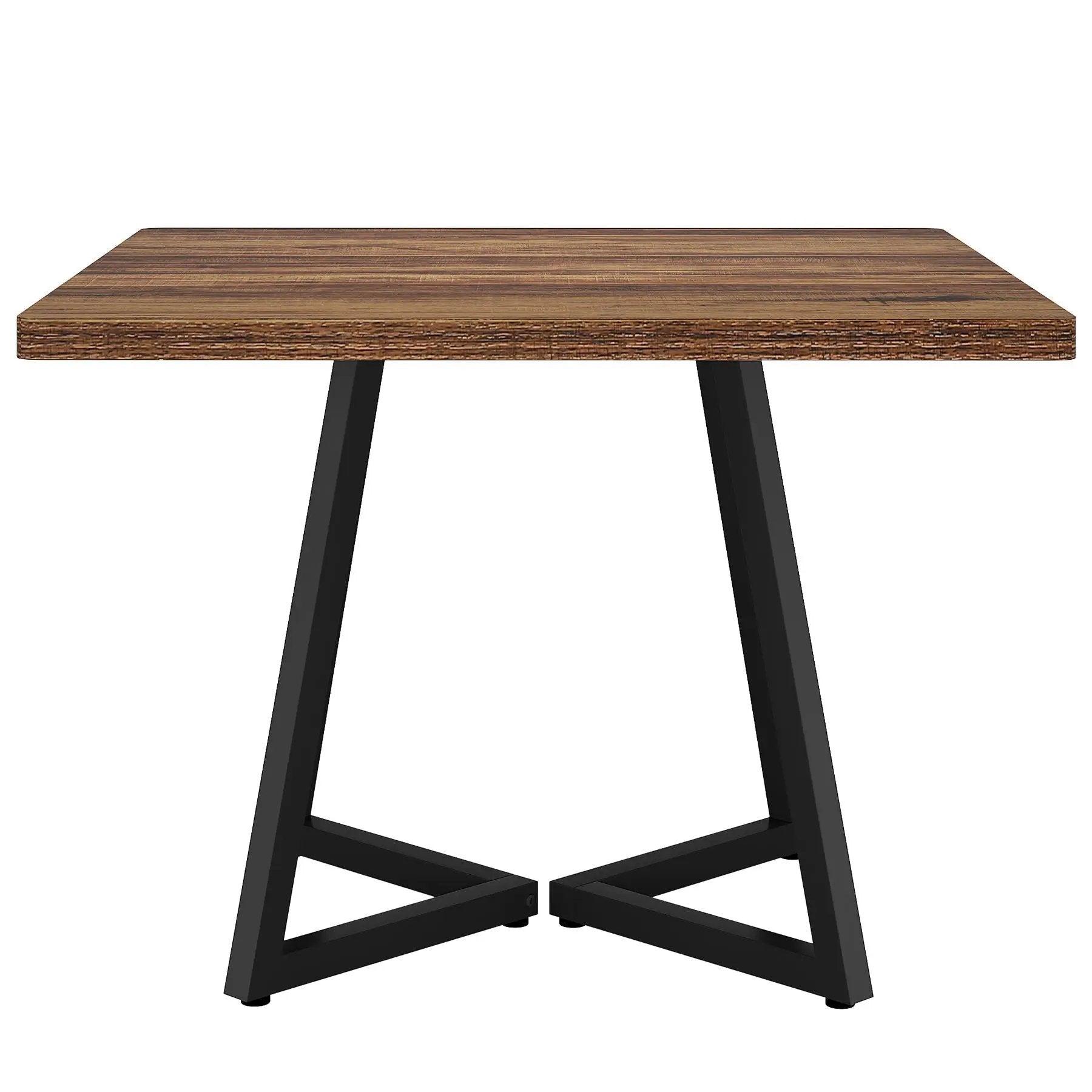 Square Dining Compact Kitchen Table - Brown / Black by HouseOfZazla