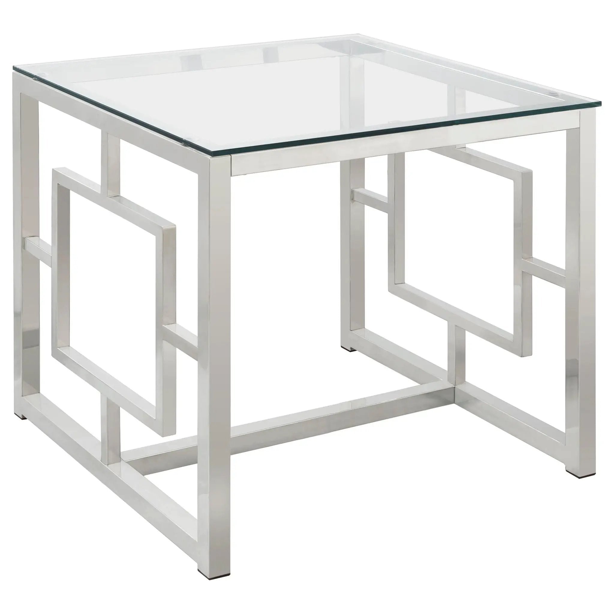 Merced 2-piece Rectangular Coffee and End Table Set Nickel by Unique Piece Furniture
