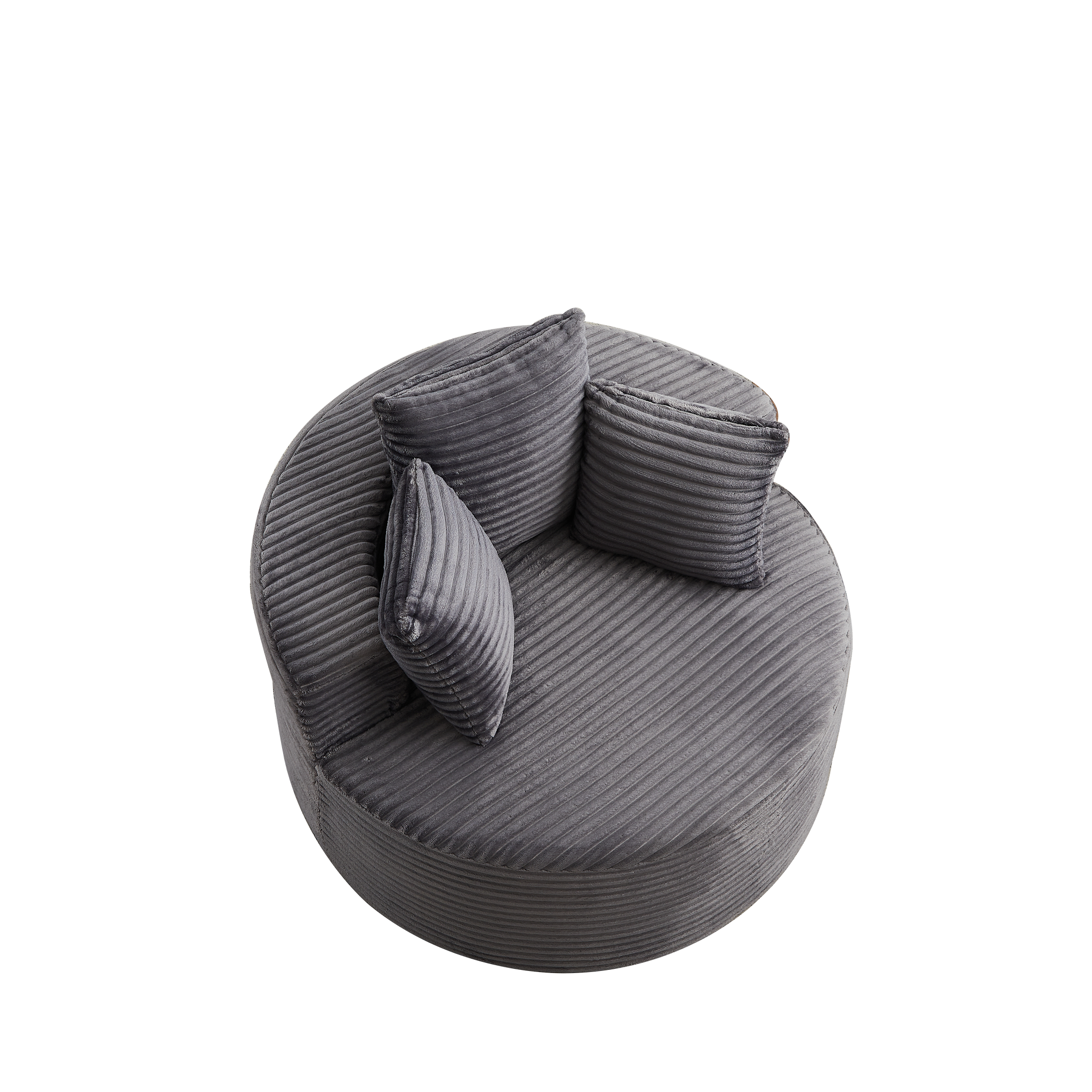 43-inch Round Corduroy Single Sofa by HouseOfZazla