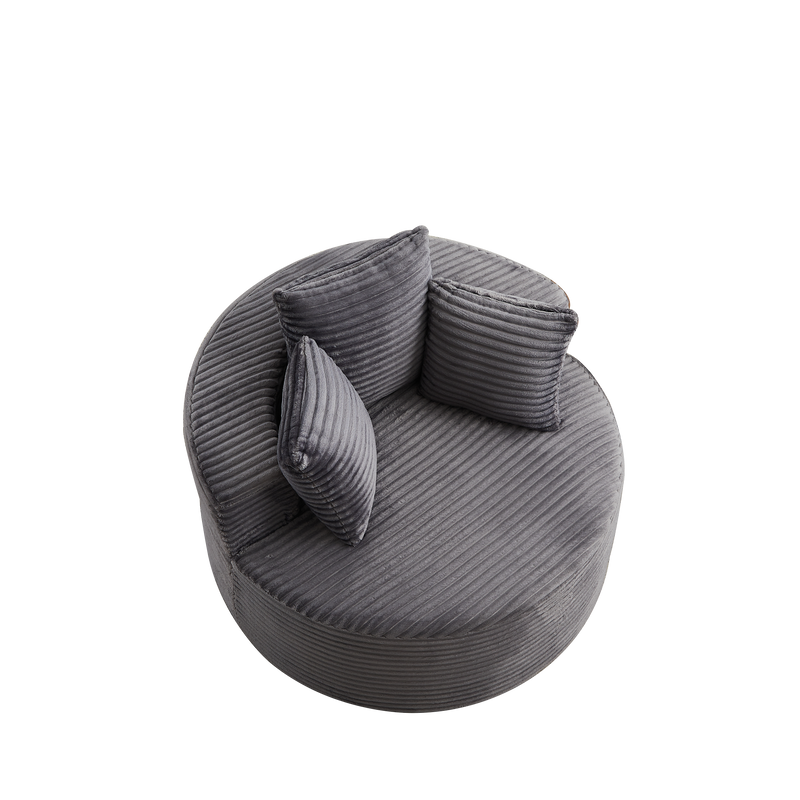 43-inch Round Corduroy Single Sofa by HouseOfZazla