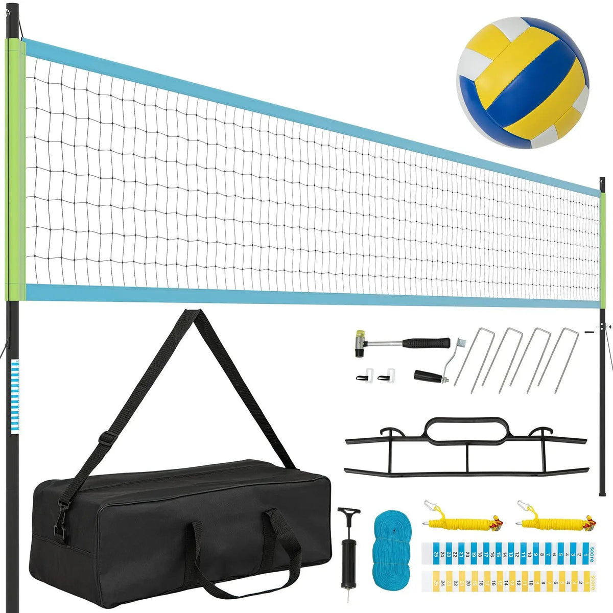 Portable Outdoor Volleyball Net Set Heavy-Duty Volleyball Net System, photo 5 of 16