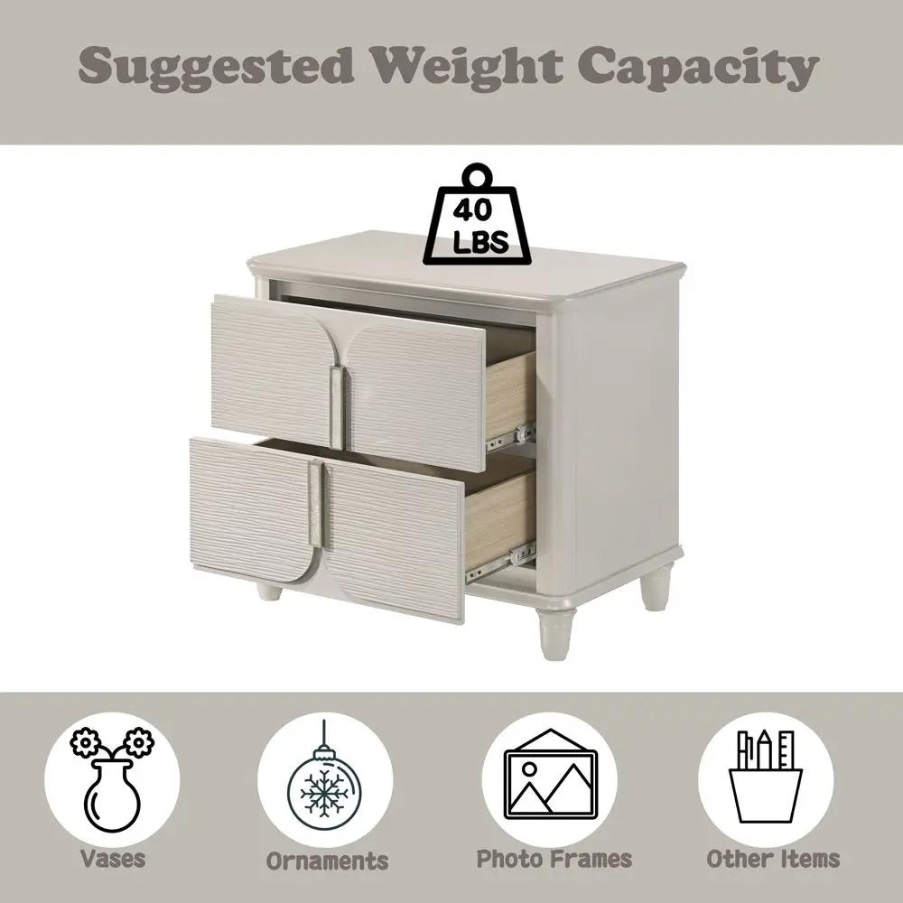 Laveda - Nightstand - Pearl White by Unique Piece Furniture