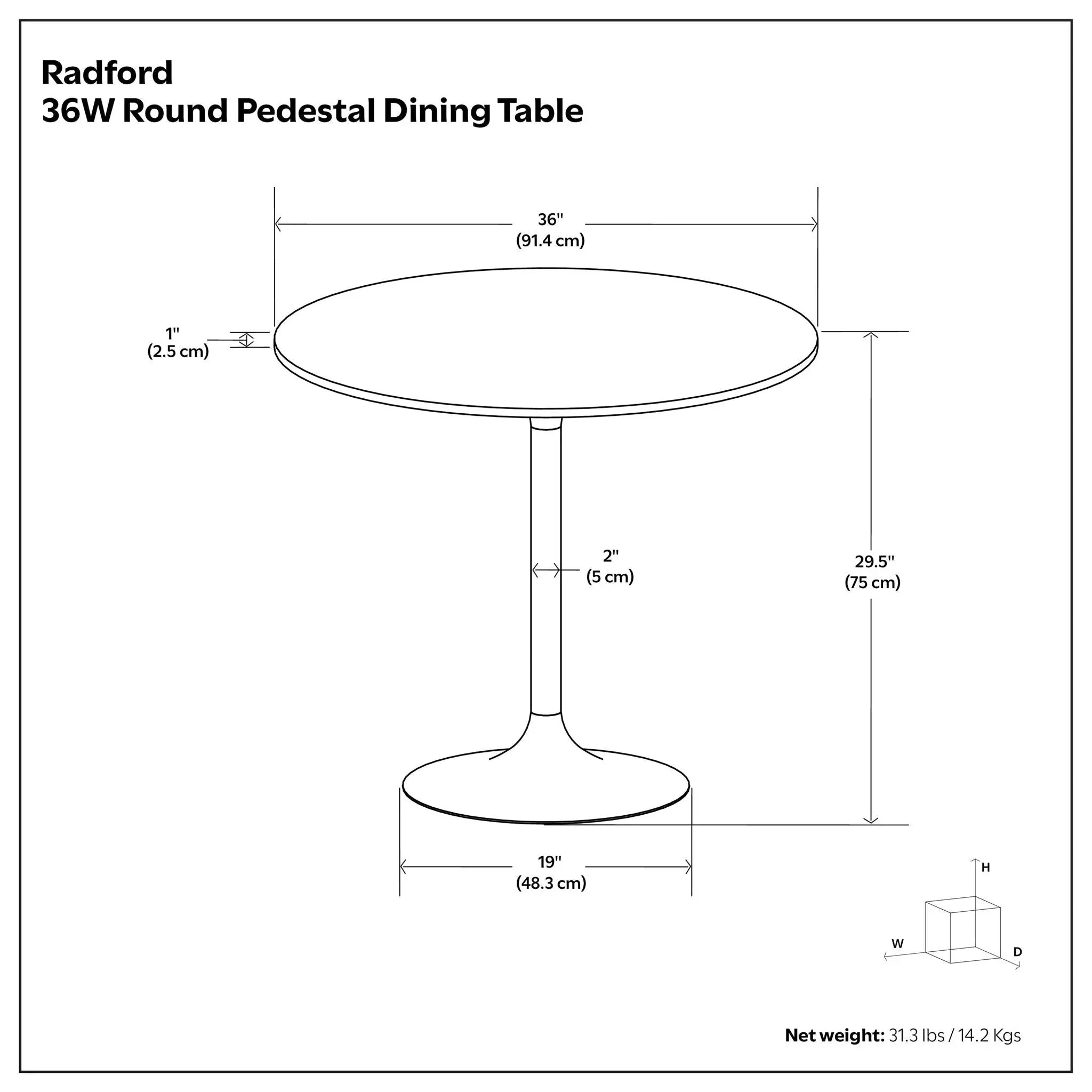 Radford - Round Dining Table - Walnut by Unique Piece Furniture