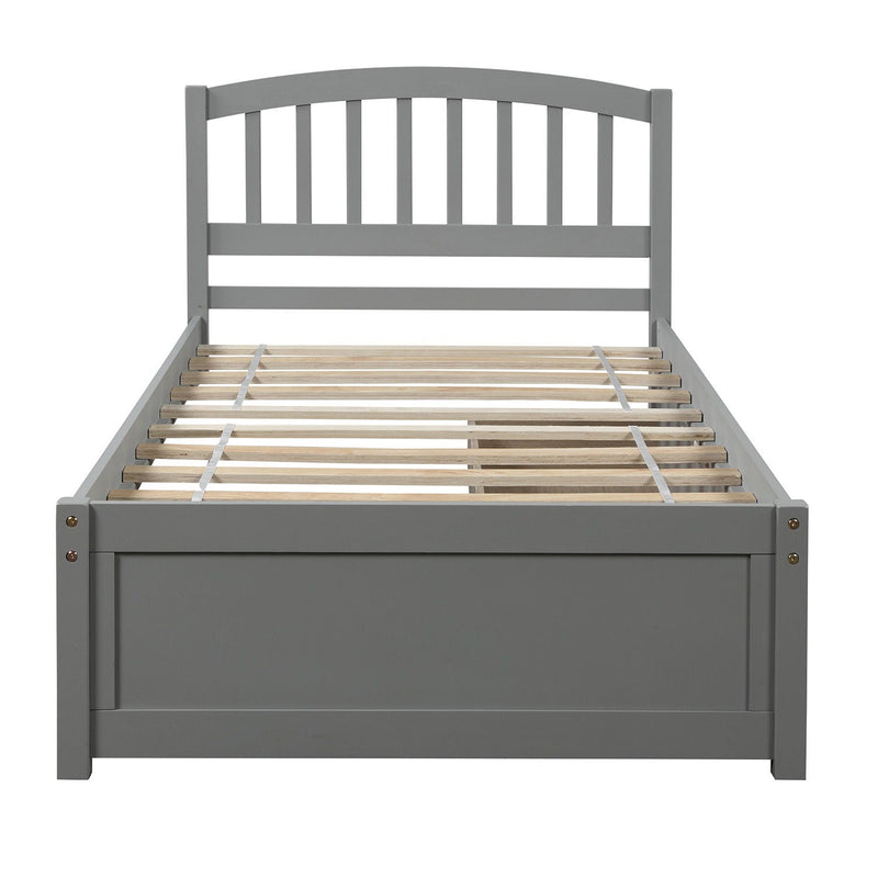 Platform Storage Bed Wood Bed Frame With Two Drawers And Headboard by HouseOfZazla