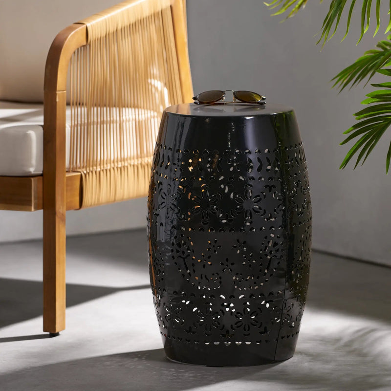 RUBY Side Table — Lace Cut Metal End Table for Outdoor & Indoor Use by HouseOfZazla