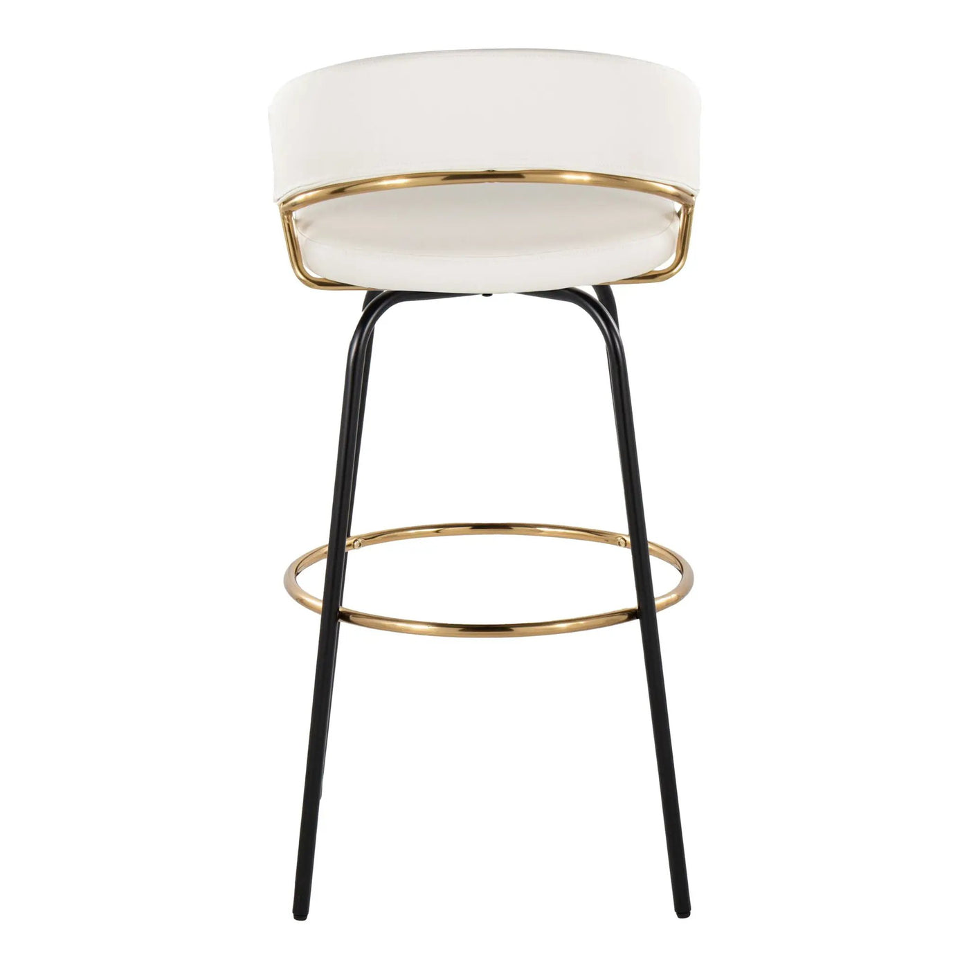 Jie - Fixed Height Contemporary Barstool With Swivel Round Footrest (Set of 2) by HouseOfZazla
