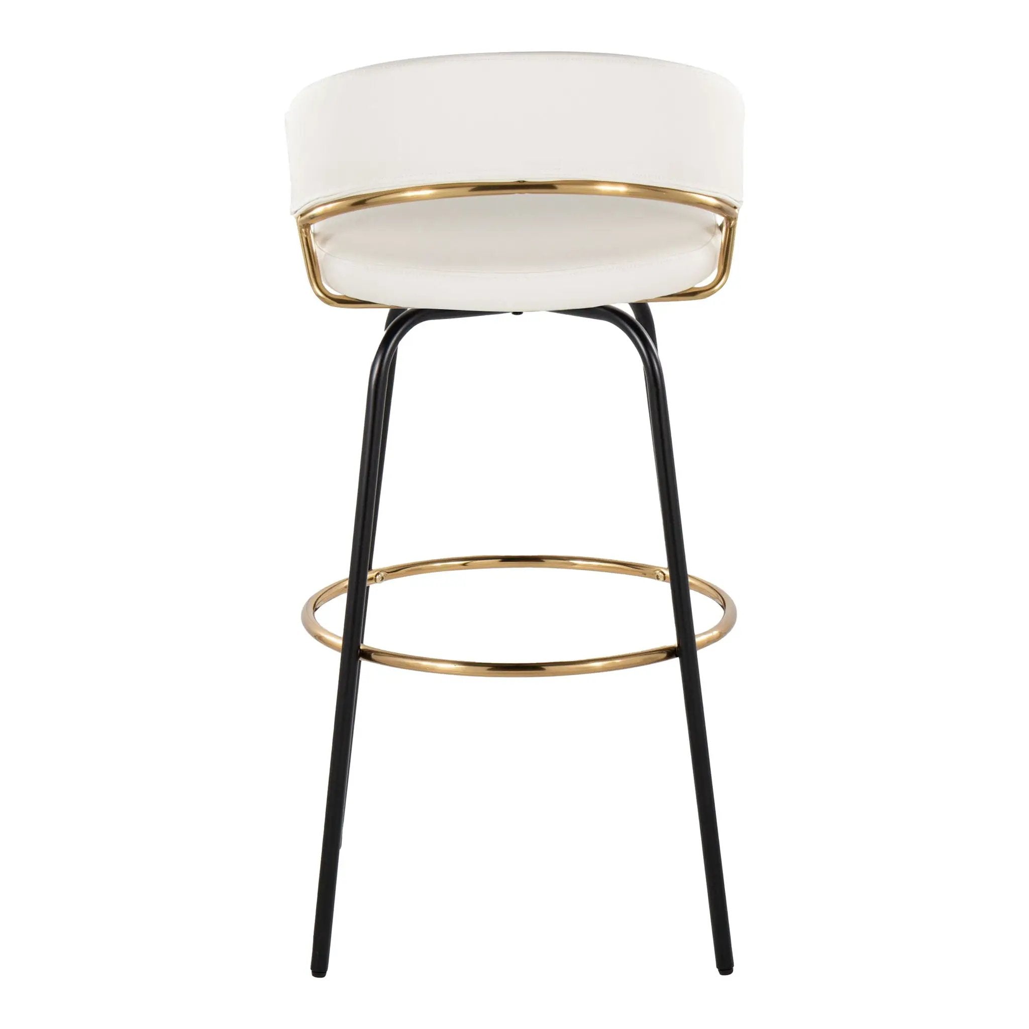 Jie - Fixed Height Contemporary Barstool With Swivel Round Footrest (Set of 2) by Unique Piece Furniture