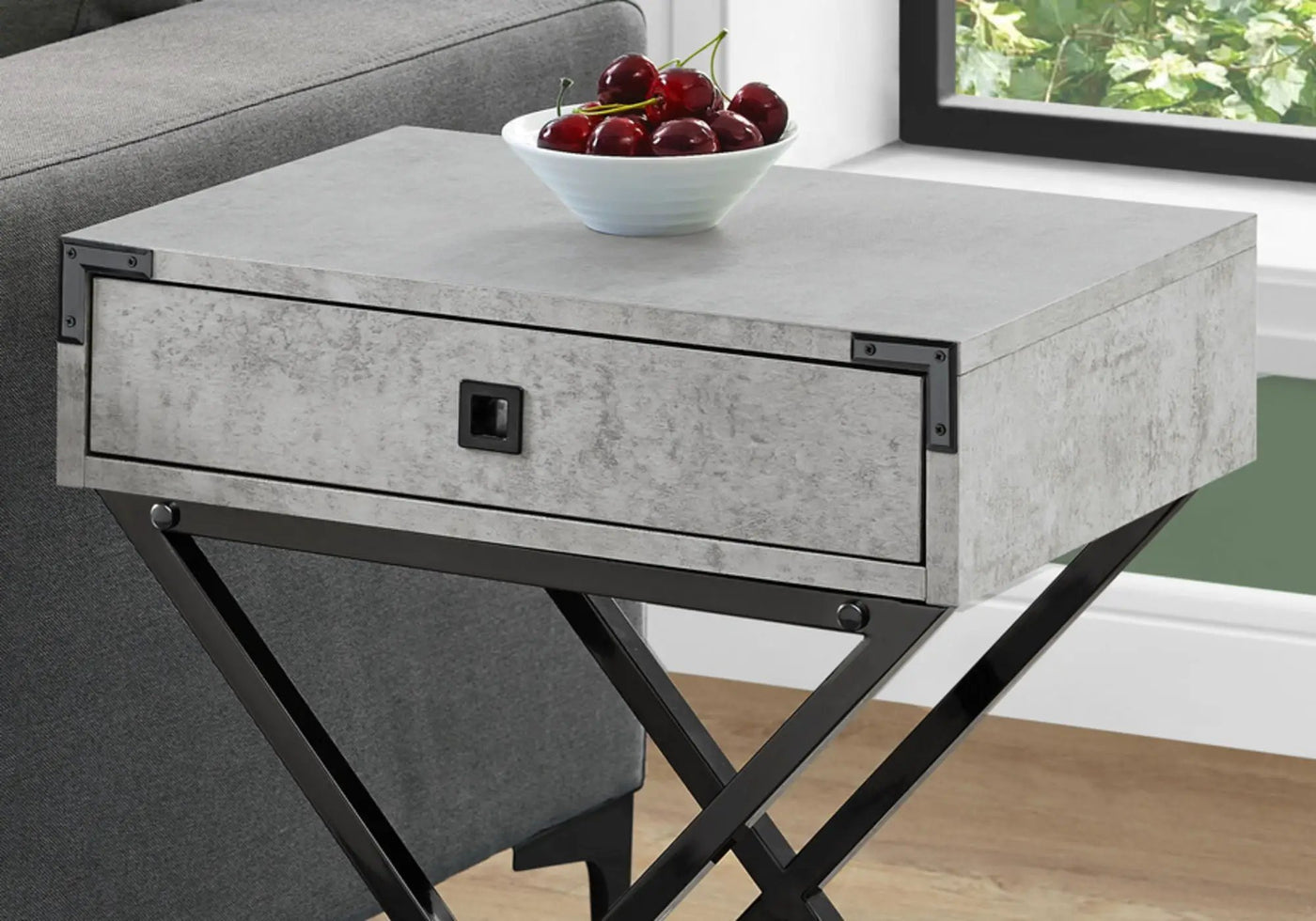 Accent Side Table, Storage Drawer, Stylish Design Contemporary & Modern by Unique Piece Furniture