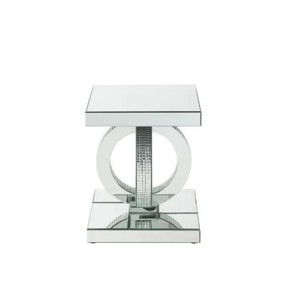 Ornat - End Table - Mirrored & Faux Square Diamonds by Unique Piece Furniture