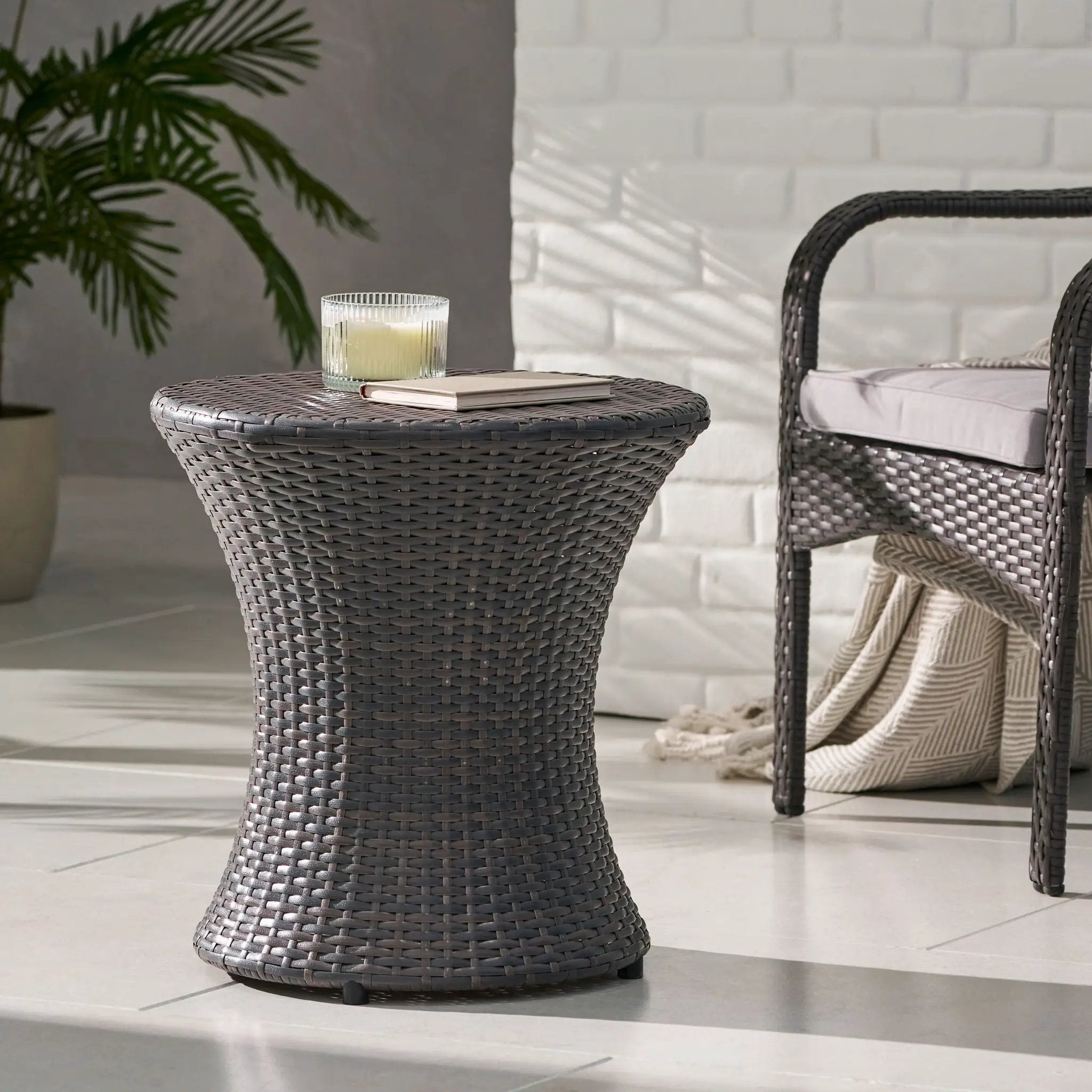 Thrive - Hourglass Rattan Table With No Glass Top by HouseOfZazla